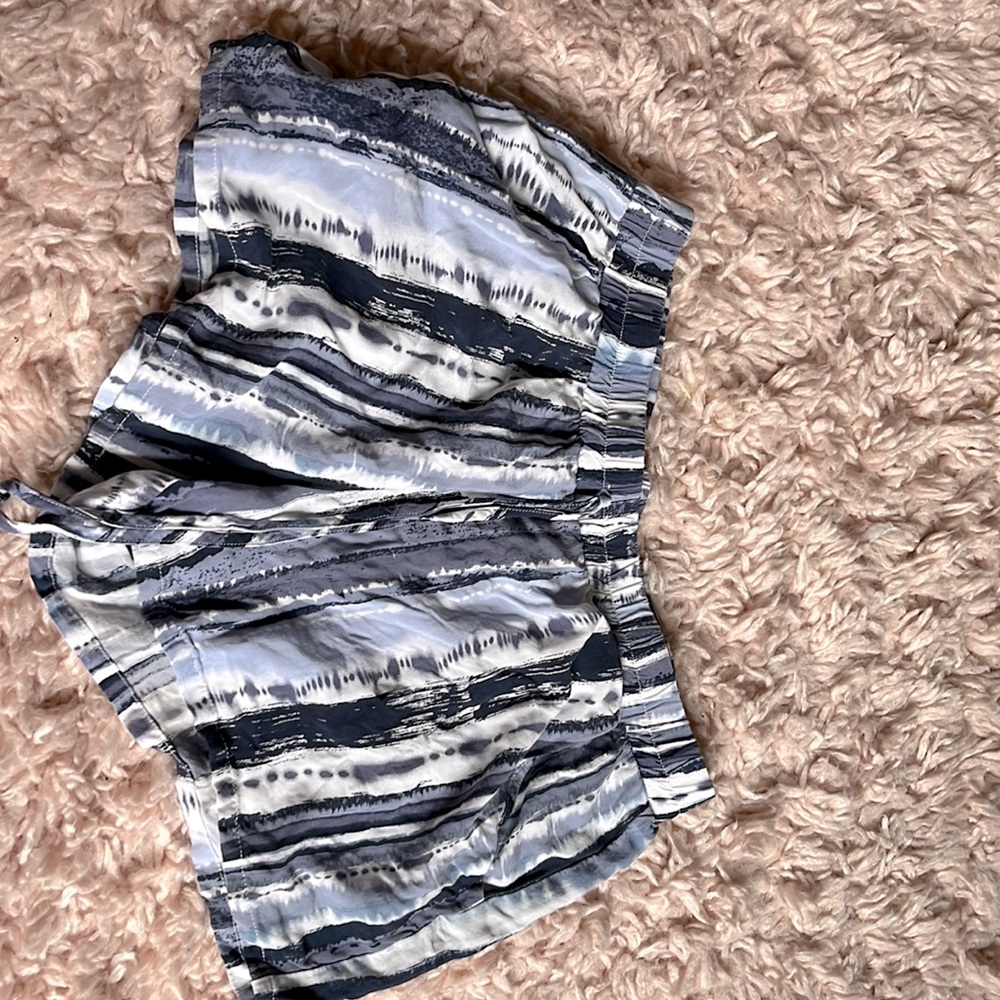 Blue and White Flowy Shorts